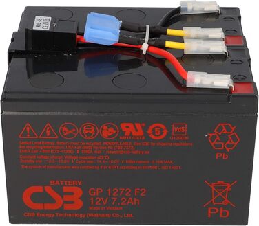 Невідомий CSB-SCD48 сумісний акумулятор для APC RBC48 Plug & Play підходить для ДБЖ APC DLA750 DLA750i SIA750ICH-45, SMT750 SMT750I SMT750ICH SMT750TW SMT750US SUA750 SUA750I SUA750IX38