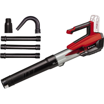 Акумуляторна повітродувка Einhell GP-LB 18/200 Li GK-Solo Power X-Change (Li-Ion, 18 В, технологія аксіального робочого колеса, продуктивність видування 670 м/год, набір для чищення жолобів, без акумулятора та зарядного пристрою) без акумулятора та зарядн