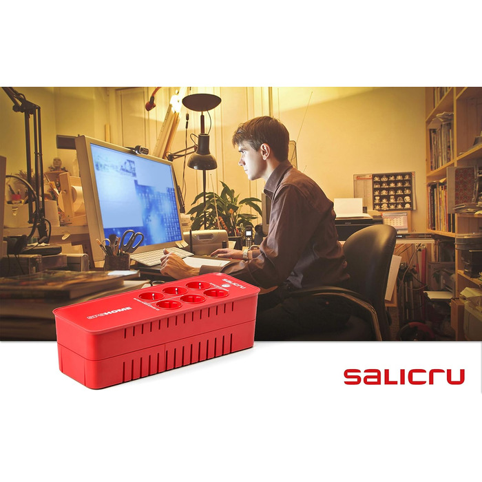 ДБЖ SALICRU SPS 850 HOME, автономний, 6 розеток, 850 ВА/490 Вт, USB (650 ВА)