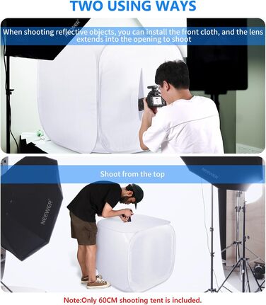 Дюйми/ 60x60 см Фотостудія запису Намет Light Cube Diffusions Soft Box Набір з 4 кольорами фону (червоний, темно-синій, чорний, білий) для фотографії, 24x24