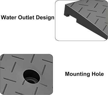 Бордюрний пандус Підйомний поріг Пандус Гумові та пластикові пандуси для інвалідних візків, з нековзною поверхнею Пандус для сходів будинку Двері сходів Бордюри (3 см/1,2 дюйма)