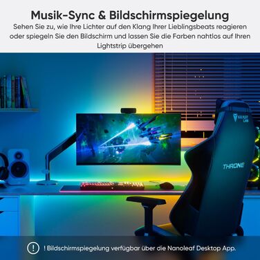 Працює з Alexa Google Apple, Декорація та ігри, 5M Addresable RGBIC LED Strip - Smart, Matter via WiFi, Bluetooth, 16 Million Colours LED Strip