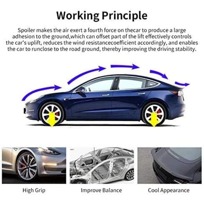 Заднє крило-спойлер автомобіля з ABS пластику для VW Scirocco 2008-2017 / MK3/3.5 R, заднє крило заднього крила Racing Lip Decoration