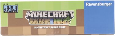 Гра Builders & Biomes - настільна гра для дітей та дорослих, для 2-4 гравців, настільна гра Minecraft від 10 років, подарунки Minecraft одинарні, 26132 - Minecraft