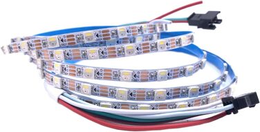 Адреса SK6812 MINI 5050 RGBW RGBWW світлодіодна піксельна стрічка 5мм RGBW RGBWW 60LEDs /m 5V повнокольорова як WS2812B 1м 2м (SK6812 RGBWW Біла друкована плата, 2M) SK6812 RGBWW Біла друкована плата 2м