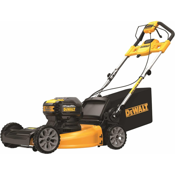 Акумуляторна газонокосарка Dewalt 18В DCMWSP564N (ширина зрізу 53 мм, 6 висот зрізу, з переднім приводом, безщітковий двигун, сенсорне регулювання швидкості, поставляється без акумулятора та зарядного пристрою)