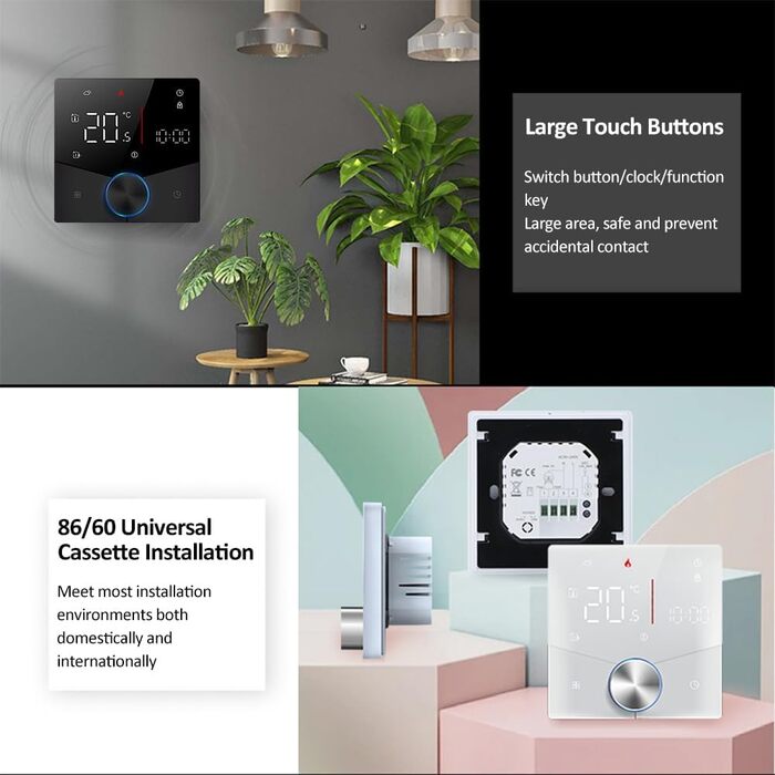 Weytoll Smart WiFi Thermostat with App Control, Programmable, Weekly, Frost Protection, Ideal for Home, School, Office, Hotel, Weytoll Smart WiFi Thermostat with App Control, Programmable, Weekly, Frost Protection, Ideal for Home, School, Office, Hotel