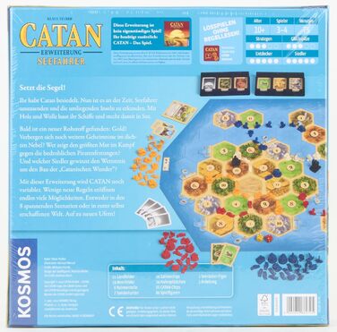 Моряки, розширення для CATAN - The Game, настільна гра для 3-4 гравців віком від 10 років, сімейна гра, грається тільки з базовою грою, Поселенці Катану CATAN Моряки, 682705 CATAN -