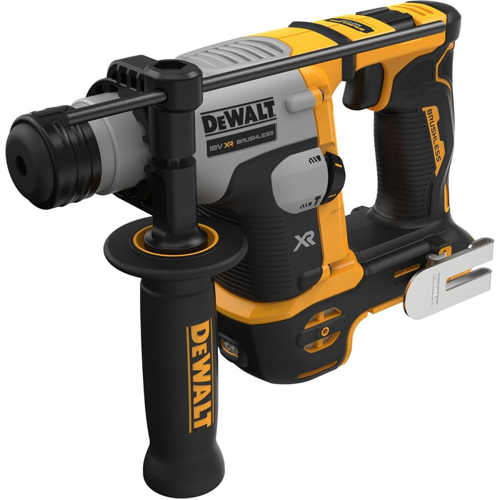 Акумуляторний перфоратор Dewalt 18В SDS-plus XR DCH172N (16 мм, безщітковий двигун, електропневматичний ударний механізм, з вбудованим світлодіодним підсвічуванням, вкл. додаткову рукоятку, поставляється без акумулятора та зарядного пристрою)