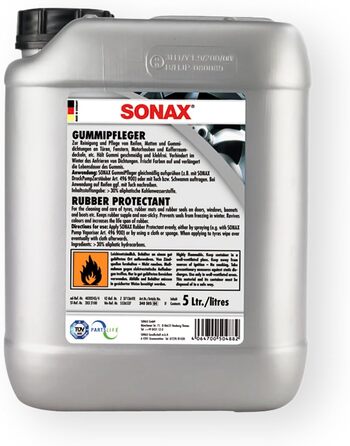 Шина SONAX Rubber Care 5 л 03405050 FREE пляшка з розпилювачем для хлопчика 04997000