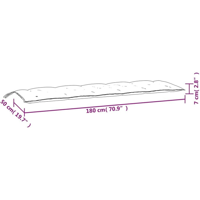 Садова лавка Homgoday Подушка для подушки Подушка для садової лавки Подушка для сидіння Подушка для сидіння для лавки Подушка для сидіння Подушка для саду Подушка для сидіння Патіо Royal Blue 180x50x7 см Тканина Оксфорд 180 х 50 х 7 см Royal Blue