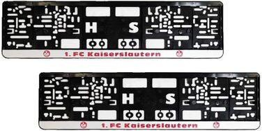 Рамка для номерного знака, Тримач номерного знака - Логотип - Набір з 2 власників номерних знаків FCK, 1. FC Kaiserslautern