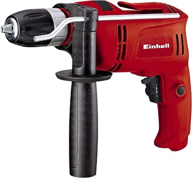 Ударний дриль Einhell TC-ID 650 E (650 Вт, свердління Ø деревини 25 мм, бетону 13 мм, металу 10 мм, обмежувач глибини по металу, гачок для ременя)