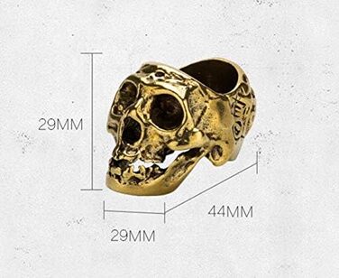 Сигарниця у вигляді черепа бронзового кольору Портативна попільничка Сигарниця для сигар Кільце для сигар, золото, 18 * 9,5 * 3 см / 7,08 * 3,74 * 1,18 дюйма