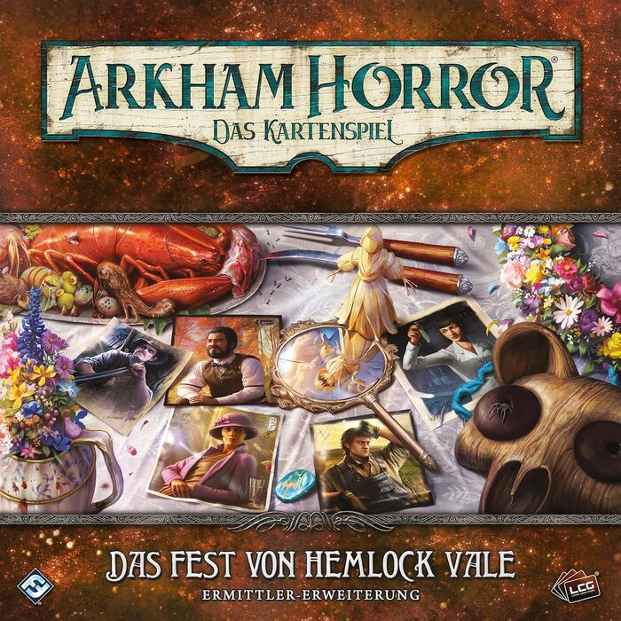 Жах Аркхема LCG - Das Fest von Hemlock Vale, розширення для дослідників, експертна гра, карткова гра, 1-4 гравці, вік 14, 45 хвилин на гравця, німецька мова