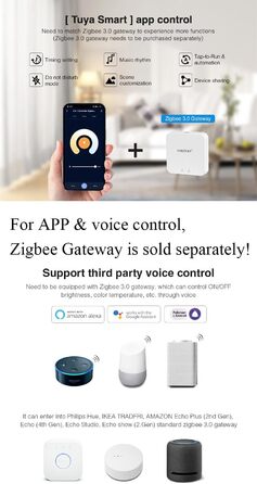 Світлодіодна стрічка LGIDTECH E2-ZR Miboxer Zigbee 2.4G 2-в-1 з проводкою без інструментів, використовується для одноколірних і двоколірних білих світлодіодних стрічок, постійного струму 12-24 В, управління зі смартфона через