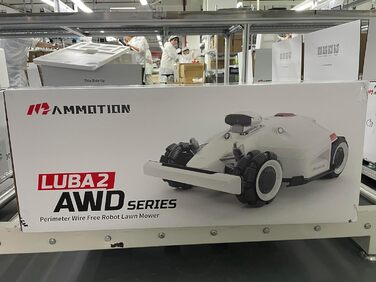 Газонокосарка-робот MAMMOTION LUBA 2 AWD 5000, газонокосарка-робот без обмежувального дроту для газонів площею до 5000 м, 3D VisionRTK fusion mapping, ухил 80, висота скошування 25-70мм, ширина скошування 40см LUBA 2-до 5000 м