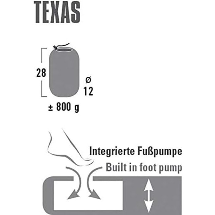 Легкий матрац High Peak Texas Mattress, темно-сірий