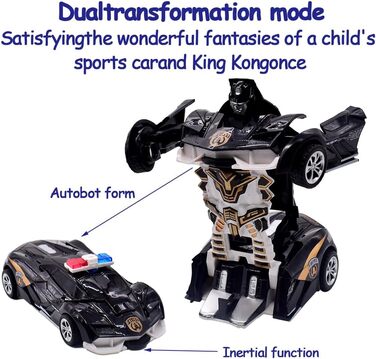 Деформована автомобільна іграшка, 2 шт. и 2-в-1 трансформується автомобільна іграшка-робот для дітей, ідея для подарунка фігурки-трансформера