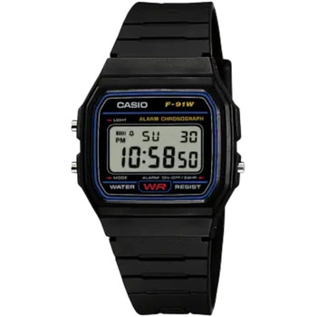 Цифровий наручний годинник унісекс Casio Collection F-91W Black