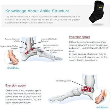 Бандаж для гомілковостопного суглоба Yosoo Дихаюча регульована підтримка гомілковостопного суглоба при артриті, розтягненнях і спорті для правої та лівої ноги, жінок і чоловіків
