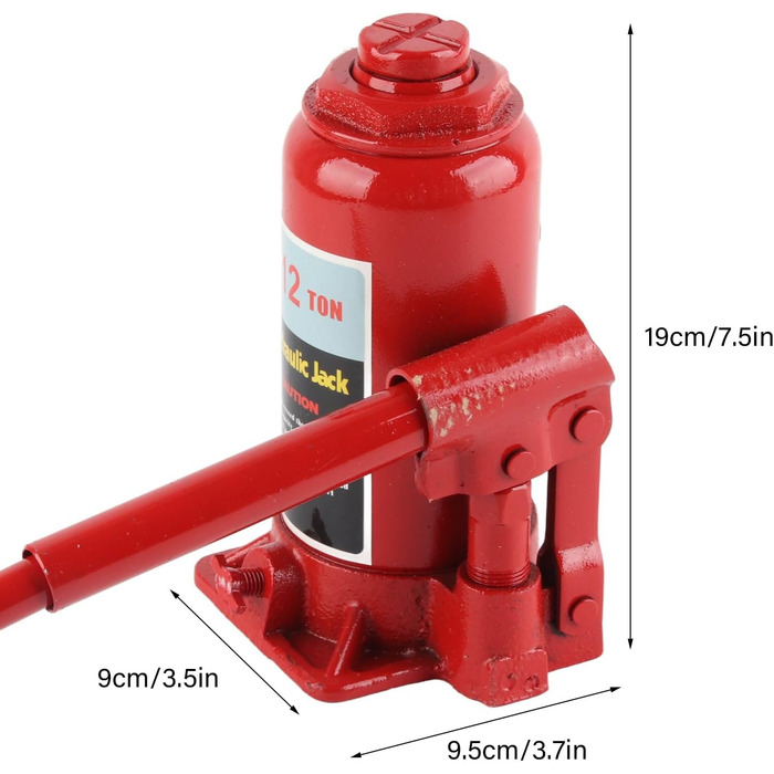 Домкрат гідравлічний 12Т для легкового автомобіля, вертикальний, гідравлічний домкрат, пляшкове з'єднання для легкових автомобілів, караванів, тракторів, гідравлічний домкрат для легкових автомобілів, вантажівок, караванів