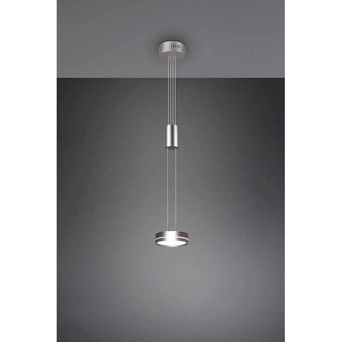 Світлодіодний торшер Trio Lights Franklin 426510208, Метал в т.ч. 35 Вт LED, зміна кольору, диммер (нікель-матовий, підвісний 1-полум'я)