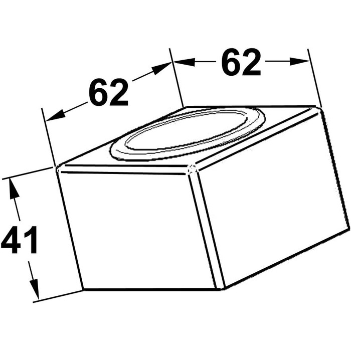 Чорний 62x62x41 мм, 3080 ST/1