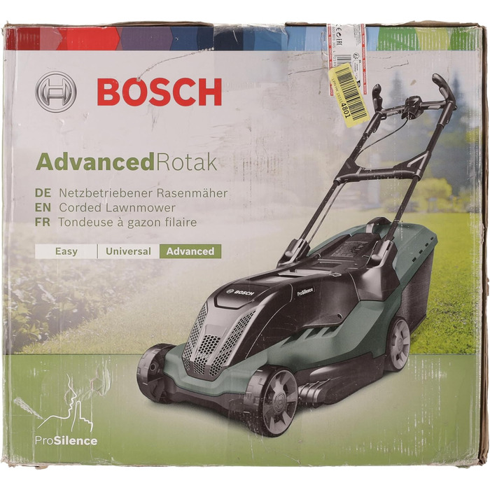 Газонокосарка Bosch AdvancedRotak 750 (1700 Вт, ширина зрізу 44 см, площа газону до 750 м, в коробці) AdvancedRotak 750 Новий дизайн