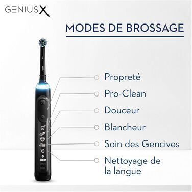 Електрична зубна щітка Oral-B Genius X Luxe Edition 20000 Midnight Black Oral-B Genius X 20000 Luxury Edition Black