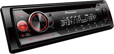 Автомагнітола 1-DIN, CD-тюнер з FM і DAB, MP3, USB і AUX вхід, RGB-підсвічування, додаток Smart Sync, 5-смуговий еквалайзер, Spotify, включаючи антену DAB з антеною, 410DAB-AN