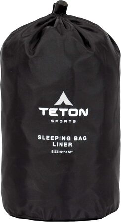 Вкладиш до спортивного спальника Teton, включаючи мішок Stuff Sack Giant, 231 x 147 см (91 x 58 дюймів), 680 г