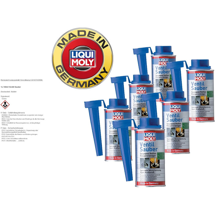 Добавка Бензин 150 мл, 6 шт., LIQUI MOLY 1014 Valve Clean Cleaner Protector