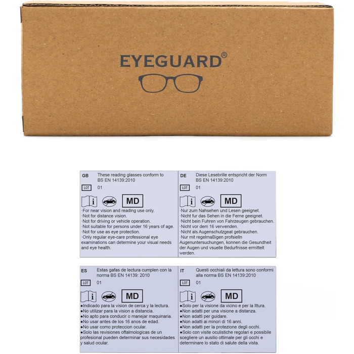 Окуляри для читання EYEGUARD, 4 шт. и, стильний візерунок, оправа, окуляри для читання, модні жіночі окуляри для жінок (4 кольори) 3.50 збільшення