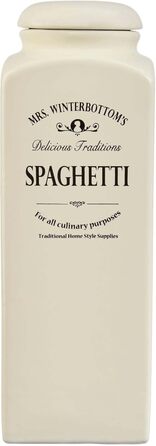 Банка для спагетті 2,2 л -MRS. WINTERBOTTOM'S- Керамічна банка з кришкою в стилі кантрі, вінтажне оформлення, кухонні аксесуари для організації кухні та зберігання спагетті та локшини