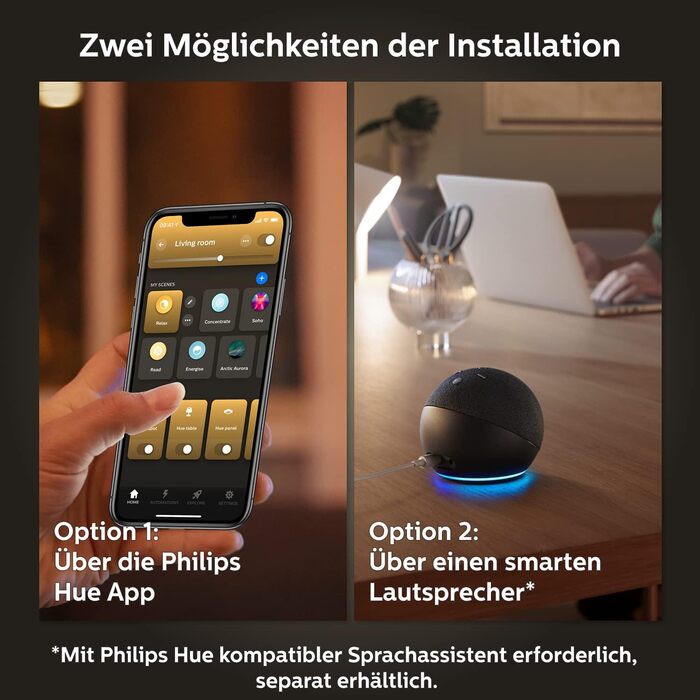 Світлодіодна лампа Philips Hue White E27 (806 лм), світлодіодна лампа з регулюванням яскравості для системи освітлення Hue з теплим білим світлом, розумне керування світлом за допомогою голосу та програми (1100 люмен, (1 упаковка))