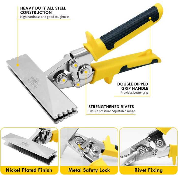 Дюймові складні плоскогубці, ручний інструмент для згинання металу, надміцний затискач для листового металу, 6-