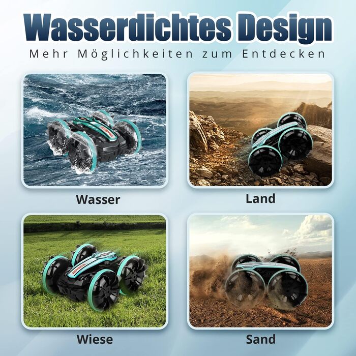 Автомобіль-амфібія з дистанційним керуванням, датчик жестів 4WD з дистанційним керуванням позашляховик іграшковий автомобіль для дітей, обертається на 360 градусів 4,5,6,7,8 років, подарунки для дітей