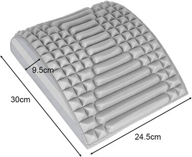 Пристрій для подушки для розтягування шиї та спини Нова подушка для спини Life Back Saver - масажер для спини та розгинач шиї, розтяжка для спини Back Saver для розтяжки та розслаблення шиї, подарунки до Дня матері сірі