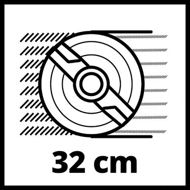 Електрична газонокосарка Einhell GC-EM 1032 (1 000 Вт, рекомендується для газонів площею до 300 м, 3-ступінчасте регулювання висоти зрізу одним колесом, складне кермо, ящик для збору трави 30 л) Ширина скошування 32 см