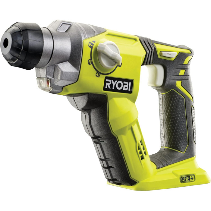 Акумуляторний перфоратор RYOBI 18 В ONE R18SDS-0 (енергія удару 1,3 Дж, макс. Діаметр свердління в дереві/цегляній кладці/сталі 16/16/13 мм, без акумулятора та зарядного пристрою) без акумулятора зарядний пристрій