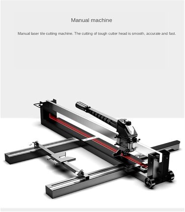 Ручний плиткоріз WLLKIY Ручний плиткоріз, двоколійне лезо для штовхача плитки, високоточний лазерний інструмент для плитки для підлоги (лезо 1000 мм 2 шт. )