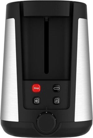 Тостер Tefal Element з довгим слотом TL4308 7 рівнів засмаги 1000 Вт Вбудована рулонна насадка Елегантний дизайн Чорний/ Одинарний з нержавіючої сталі