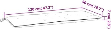 Подушки для садової лавки 2 шт. Темно-синій 120x50x7 см Оксфорд, 379064