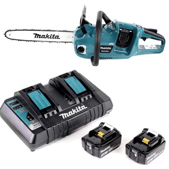 Акумуляторна ланцюгова пила Makita DUC 353 PF2 36В (2х18В) Безщіткова 35 см 2 акумулятора 3,0 Ач подвійний зарядний пристрій