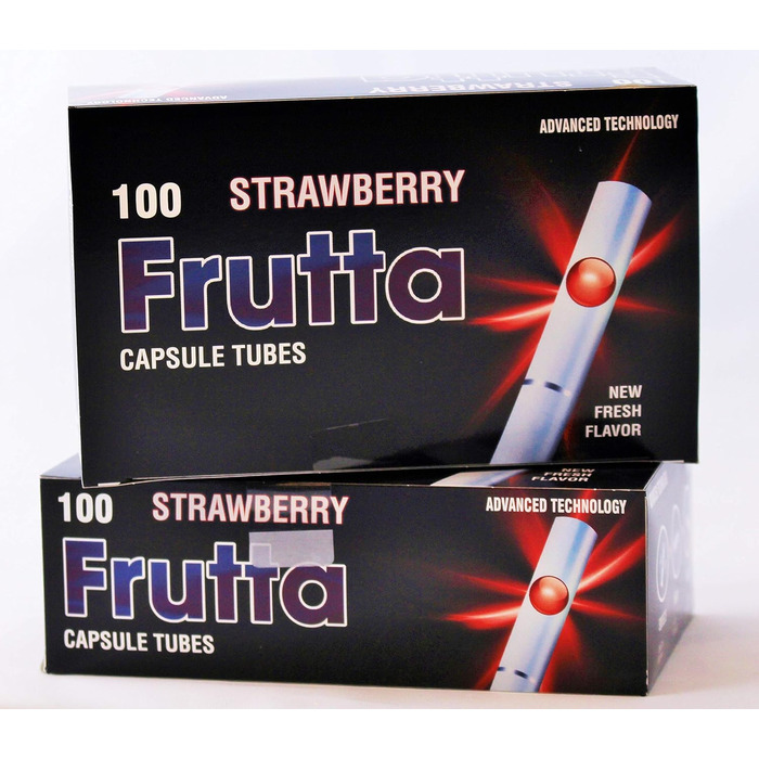 Трубки Frutta з капсульними трубками Click Strawberry 5 упаковок 5 x 100 шт.