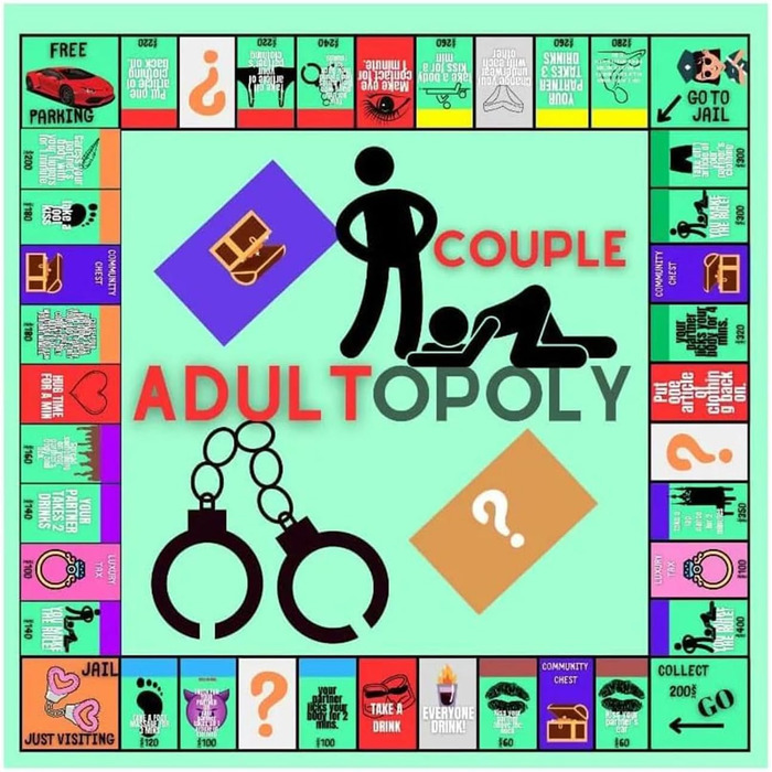 Настільна гра Adultopoly, парна настільна гра Adultopoly для дорослих, парна настільна гра Adultopoly, парна настільна гра Adultopoly, вечір настільної гри Adultopoly, сприяння сублімації почуттів пар ()