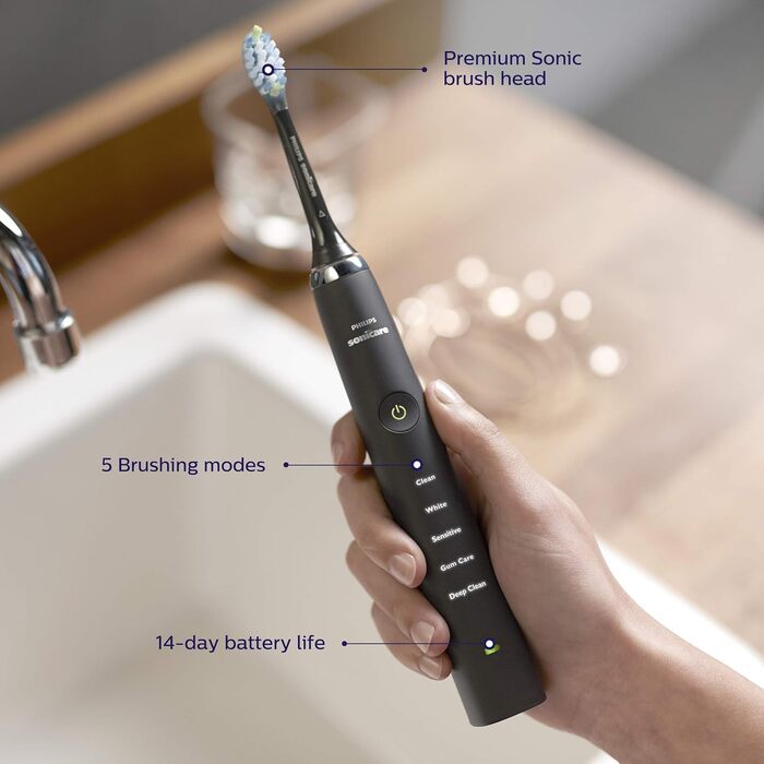 Електрична зубна щітка Philips Sonicare DiamondClean зі штепсельною вилкою для бритви Великобританії