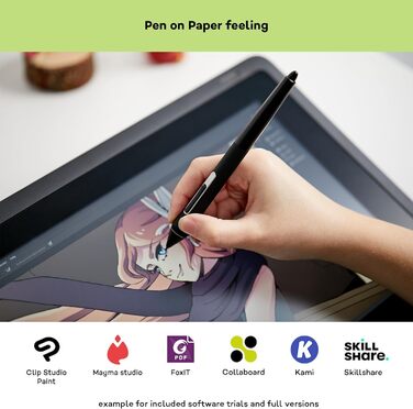 Планшет Wacom Cintiq 16 Creative Pen Display Tablet (для ескізів, ілюстрацій та малювання безпосередньо на екрані, з дисплеєм Full HD (1,920 x 1,080), підходить для Windows і Mac), чорний 16-дюймовий одинарний