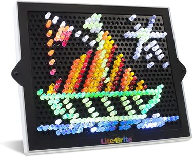 Основні Fun Lite-Brite Ultimate класична дошка для малювання з підсвіткою, світлодіодна дошка для малювання з кольорами, іграшка, що світиться в темряві, художня дошка для малювання з підсвіткою та неоновим ефектом Дошка для малювання не входить до компле